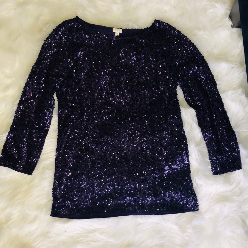 JCrew Sequin Top